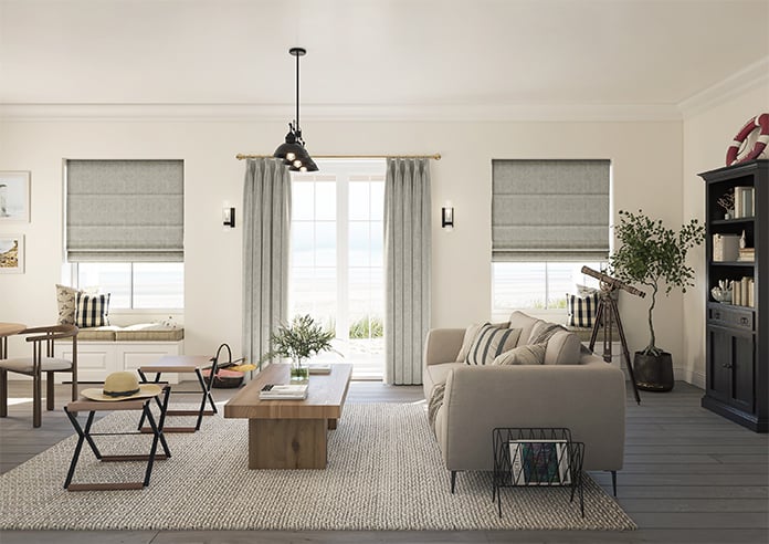 Tarbert, Mouse Grey - Motorised Roman Blind - Image 8